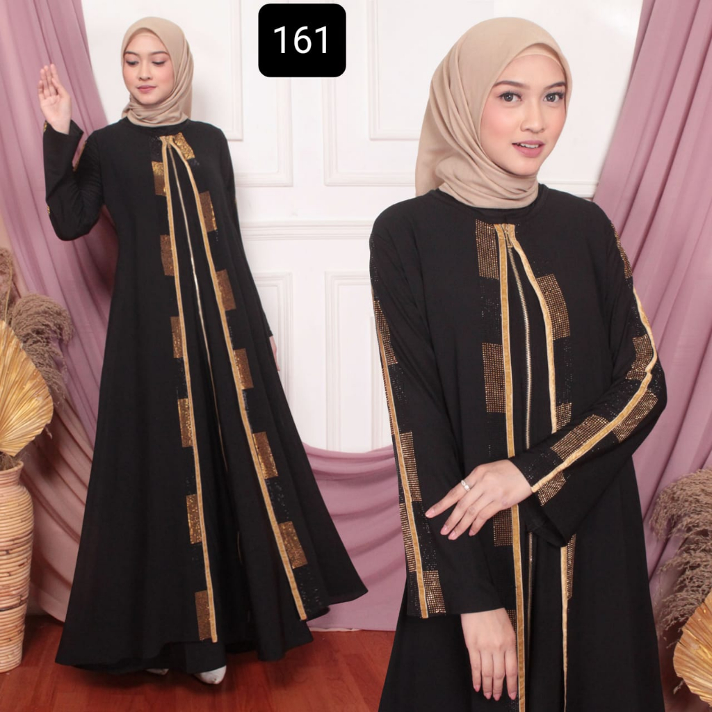 Abaya premium terbaru gamis arab abaya turkey bordir 161