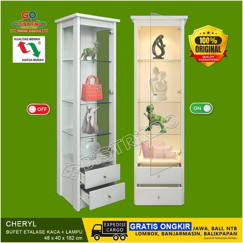 Lemari Hias Lemari Tas Lemari Mainan Kaca Pakai Lampu Mewah Harga Murah