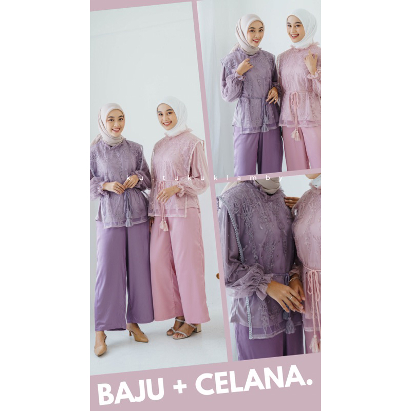 READY - EMIRA ONESET BAJU + CELANA KONDANGAN BRIDESMAID ( ku.tukuklamby )