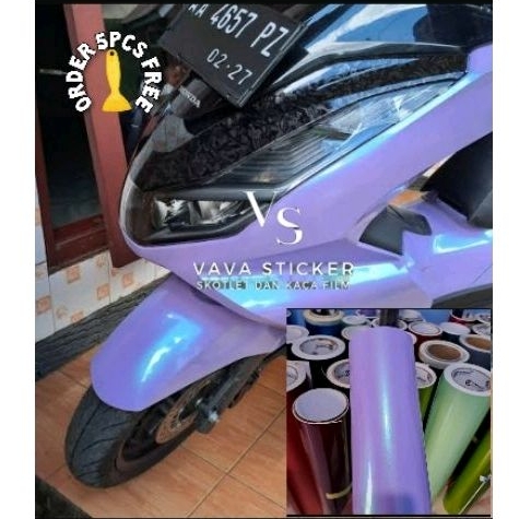 Skotlet stiker ungu lilac magic candy/skotlet lilac lembayung biru