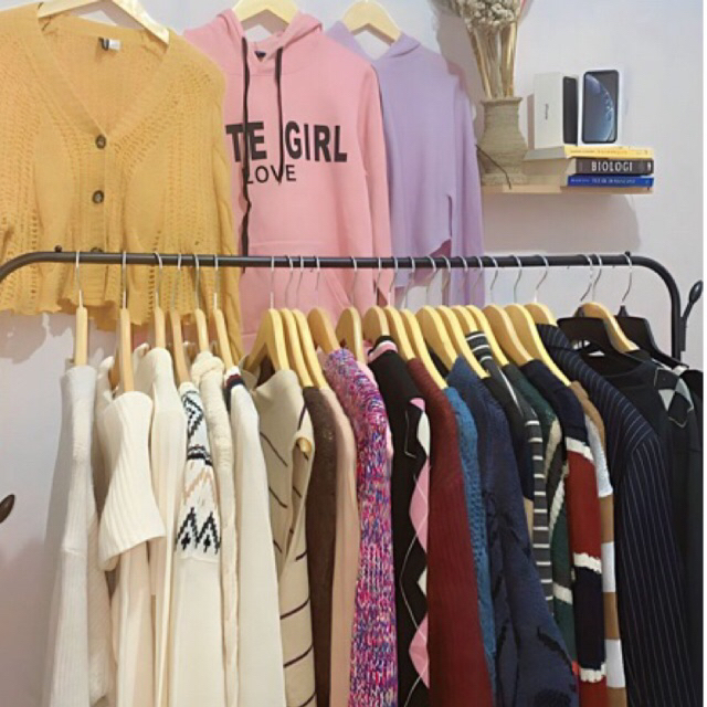 LIVE Knitwear Rajut Oneset CropTop Kemeja Dress