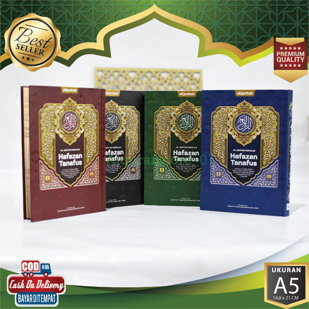 Alquran Mushaf Hafalan Mudah Hafazan Tanafus A5 8 Blok Terjemahan Al Qur'an Ukuran Sedang A5 Hapalan