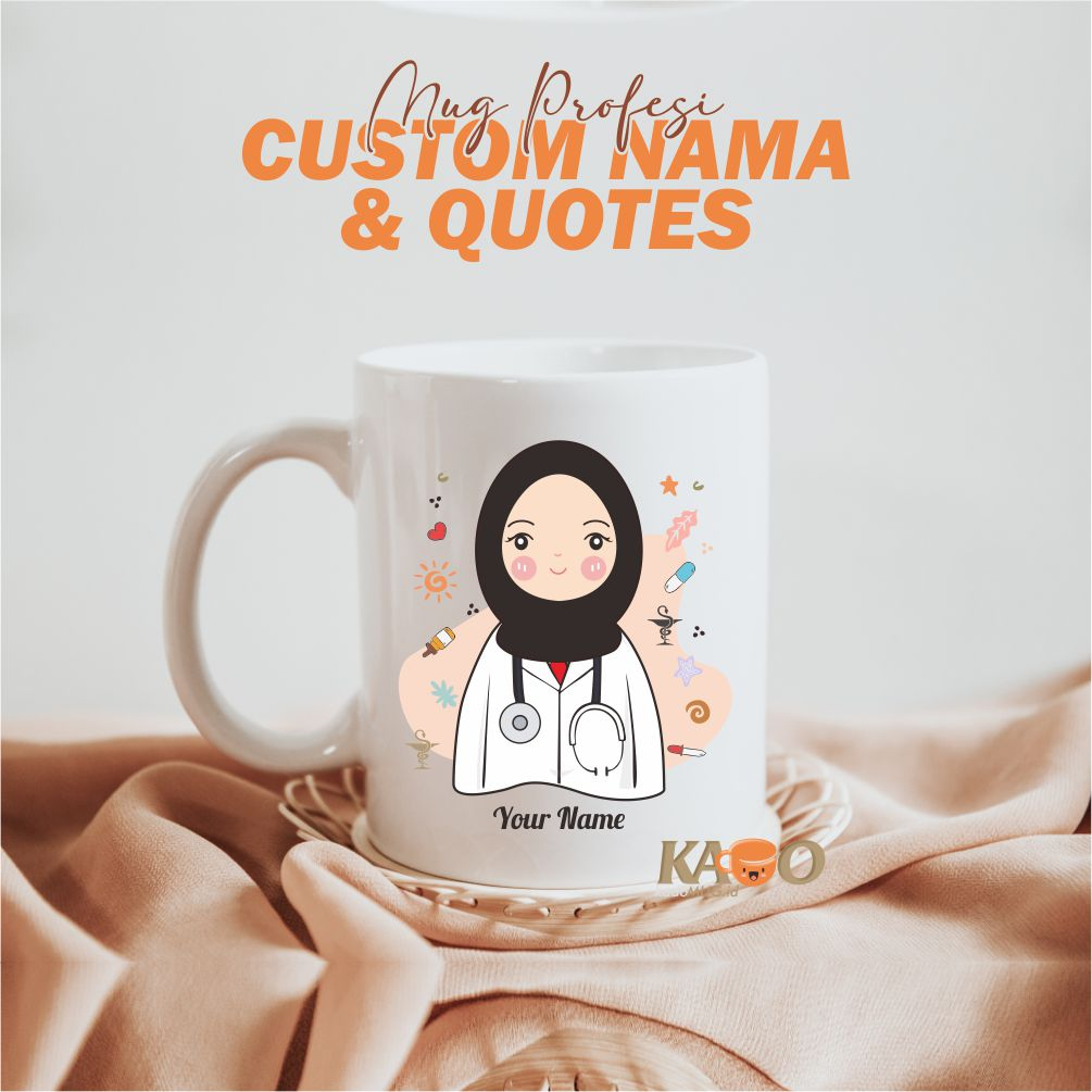 Mug Profesi Dokter Perawat Doktor Dr Bidan Ners Bidan Kesehatan Wisuda Gift Kado Unik Lucu Murah Cus