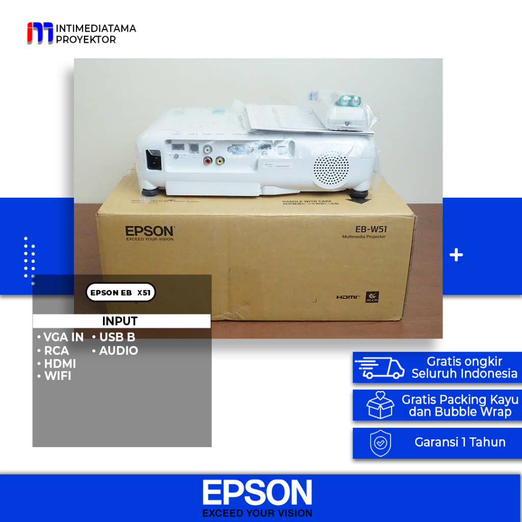 Proyektor Epson EB X51 BARU