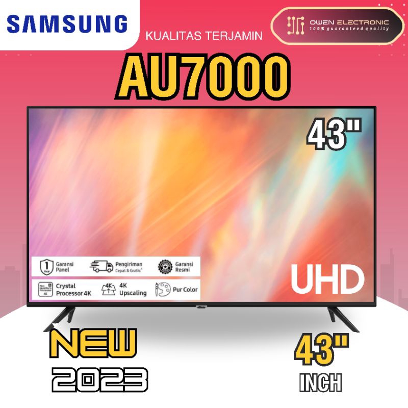 LED TV SAMSUNG 43AU7000 SMART TV CRYSTAL UHD 4K UA43AU7000 DIGITAL TV
