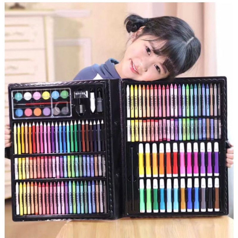 

PENSIL WARNA 150PCS - ALAT TULIS SET CRAYON COLOURING SET 150PCS ART