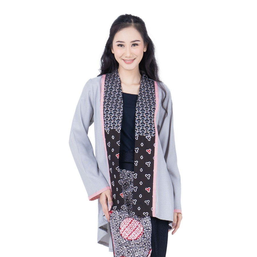 Blazer Batik Wanita - Atasan Batik - Bhatara Batik Saverine - Outer Batik Modern Lengan Panjang