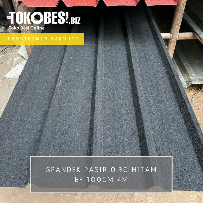 Atap Spandek Pasir Hitam 100Cm 4M Bandung