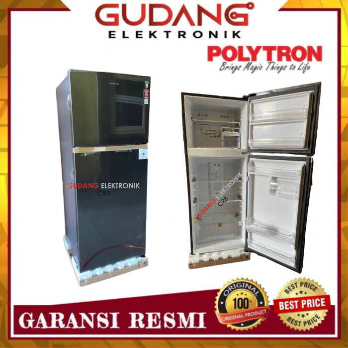 LEMARI ES 2 PINTU POLYTRON PRW-292T KULKAS POLYTRON PRW 292 T