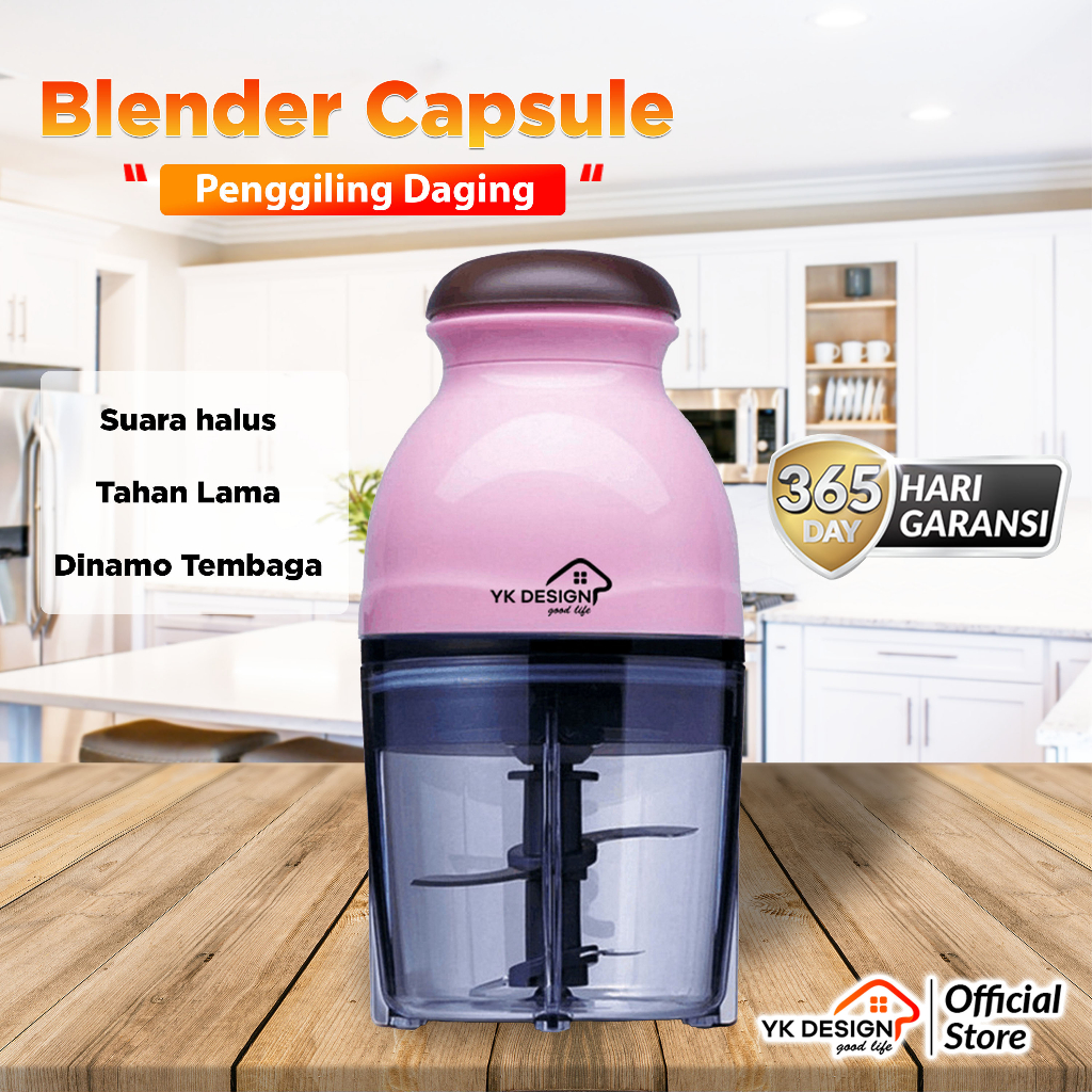 Merek YK Design Blender Capsul Penggiling Daging atau Sayur Sayuran 350Watt YK - 101