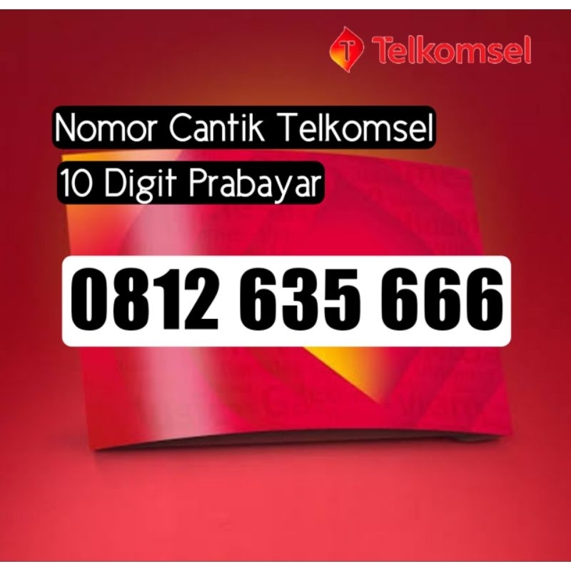 Kartu Perdana Nomor Cantik Telkomsel Simpati Prabayar 10 Digit 666 Triple 635 666 awalan 0813