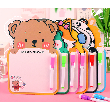 

PPC010 Papan hapus anak anak / Papan coret / Papan Gambar / pidol Mini Magnet Papan Tulis White Board Dengan Penghapus / Sepidol Warna Warni