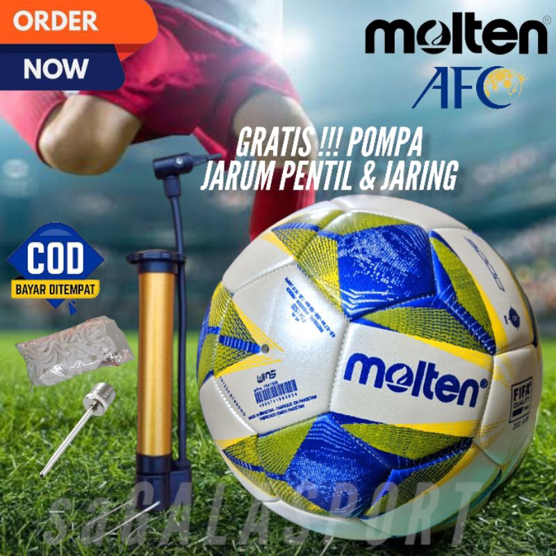 Bola Sepak MOLTEN/BOLA KAKI MOLTEN AFC size-5 PREMIUM