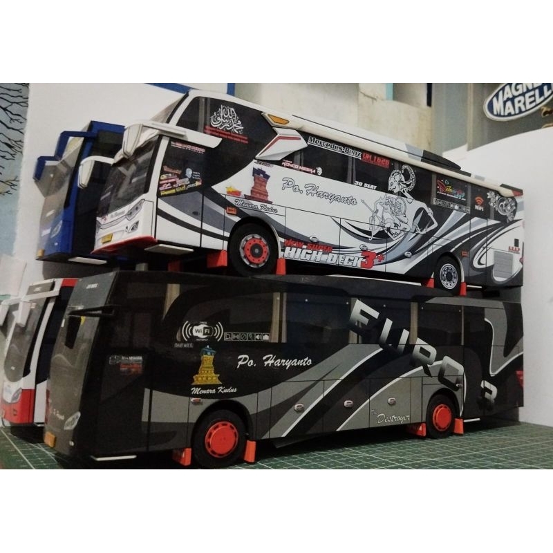 MINIATUR BUS PO.HARYANTO TERBARU SKALA 50 JETBUS 3SHD