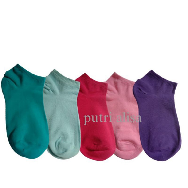 Kaos Kaki Wanita Dewasa Pendek Polos Warna Cerah mata Kaki /Kaos Kaki Wanita Dewasa Olah Raga Pendek