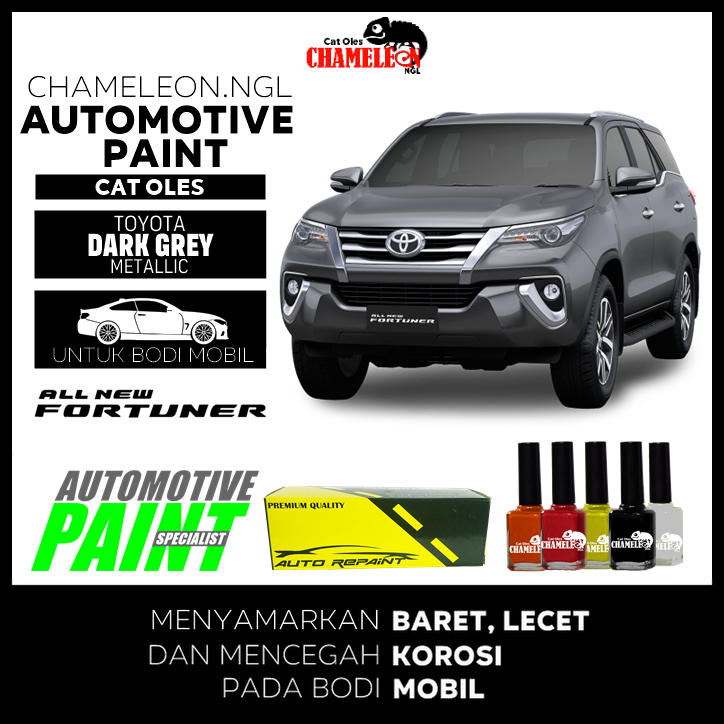 Cat Oles Toyota All New Fortuner Dark Grey Metallic Automotive Paint CHAMELEON NGL