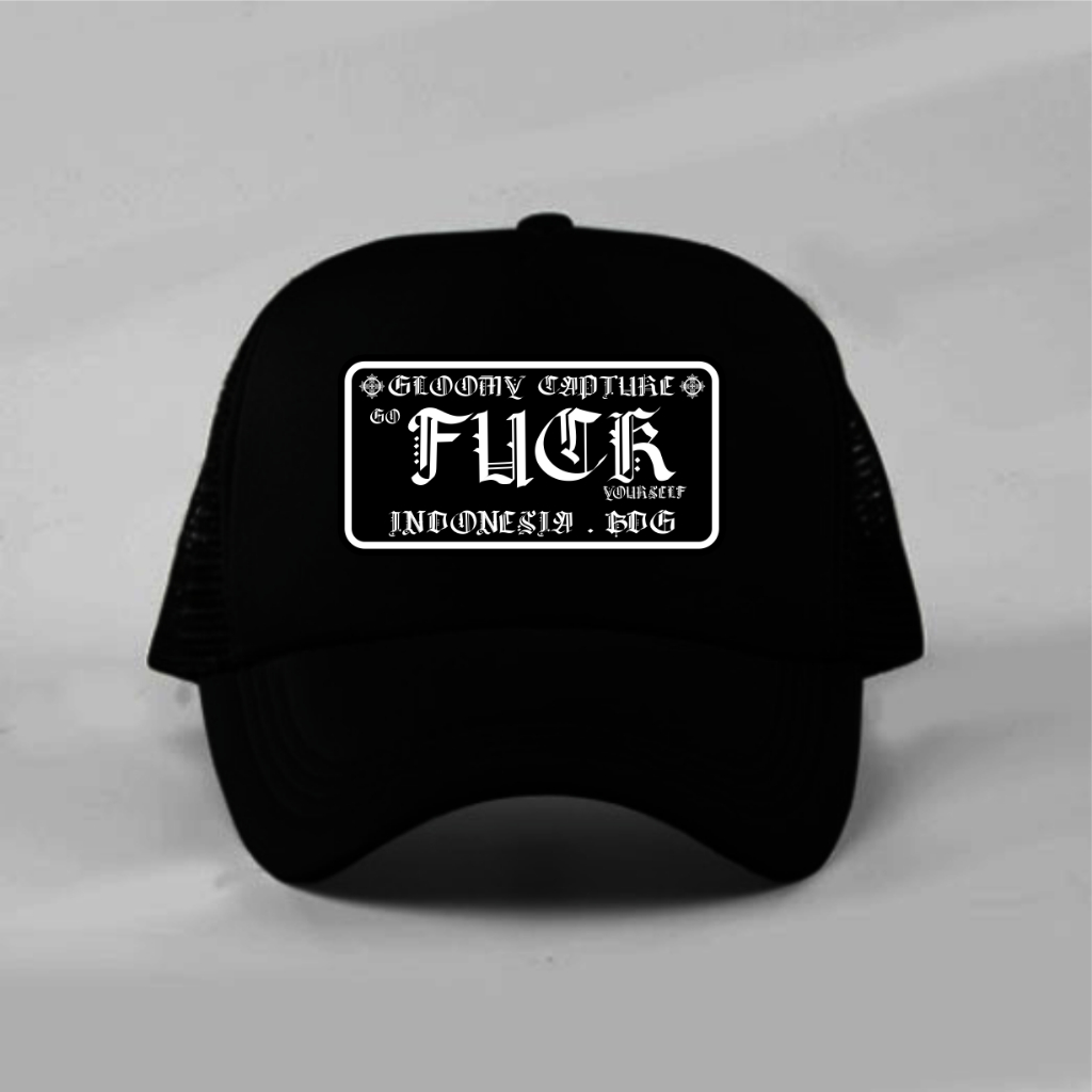 Topi jaring pria desain fuck