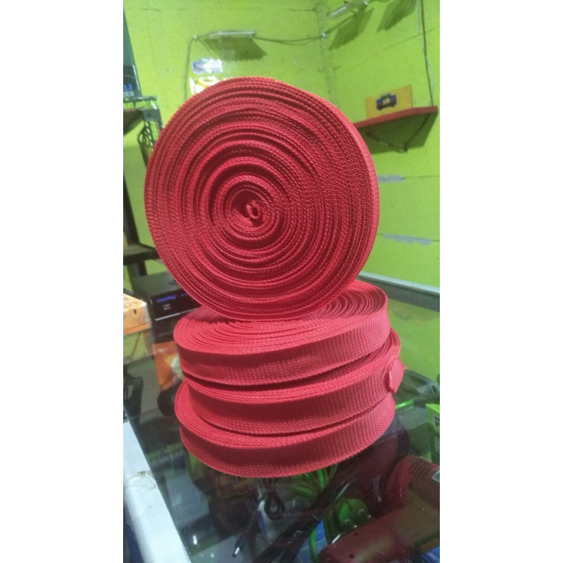 tali webing merah lebar 2cm