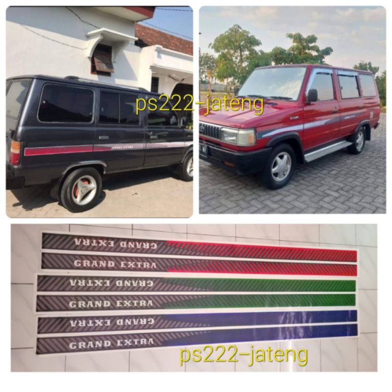 sticker stiker list body kijang grand extra 1.5 long short / stiker kijang grand extra 1.5 kotak