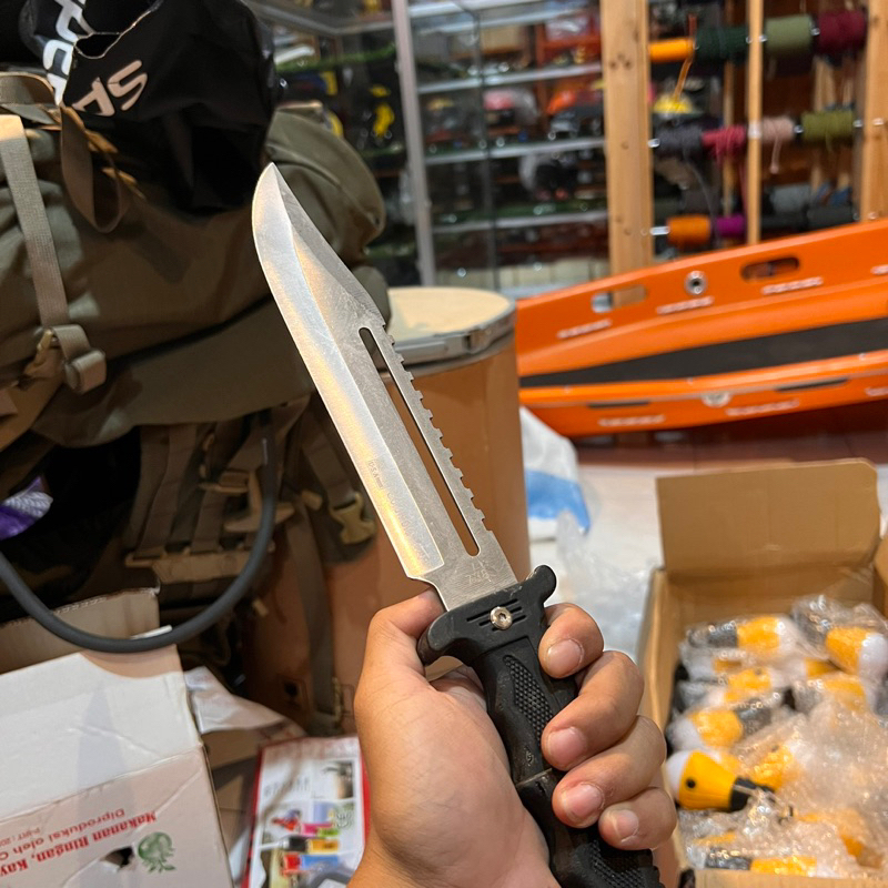 Knife Pisau Columbia Outdoor Knife Origininal SOS Gunung Camping Outdoor Sangkur Survival