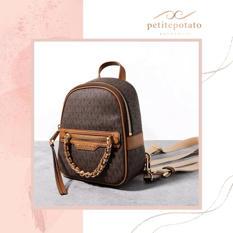 TAS RANSEL BRANDED WANITA MICHAEL KORS ELLIOT XS MONOGRAM BACKPACK