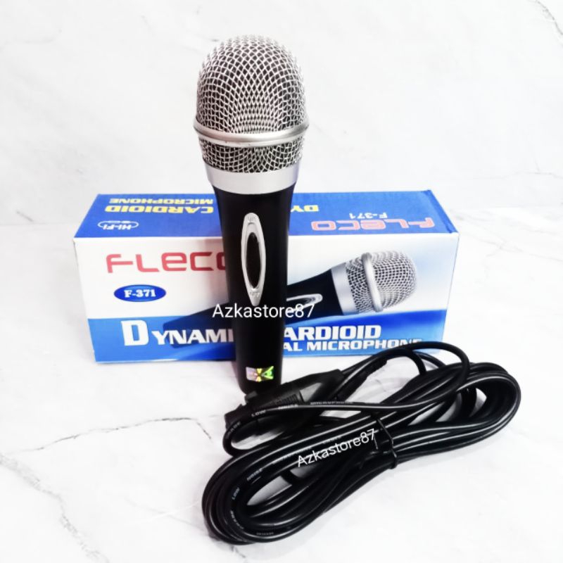 mic fleco 371 microphone kabel panjang mic karaoke dyanamic microphone