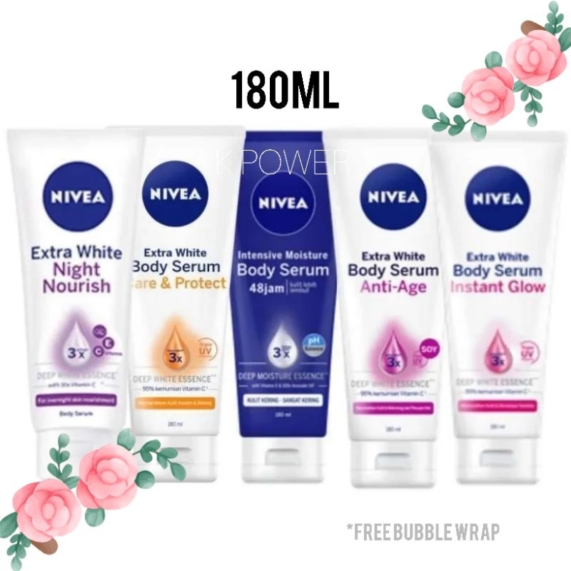 (NEAR EXP) Nivea Body Serum 180ml Extra White Care & Protect/Anti Age/Intensive Serum