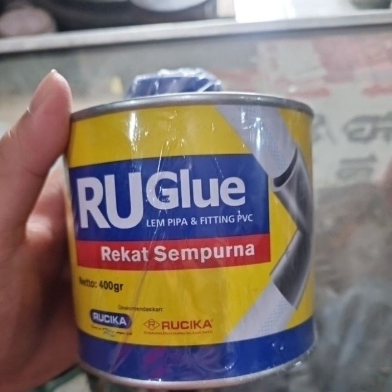 LEM PIPA PVC RUGLUE @400GRAM LEM PIPA PVC RUCIKA 100% ORIGINAL 400gr RUCIKA RUGLUE