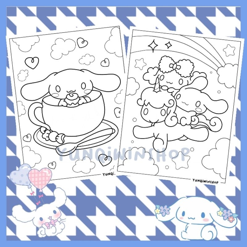 

COLORING PAGES kertas mewarnai sketsa tema cinnamoroll