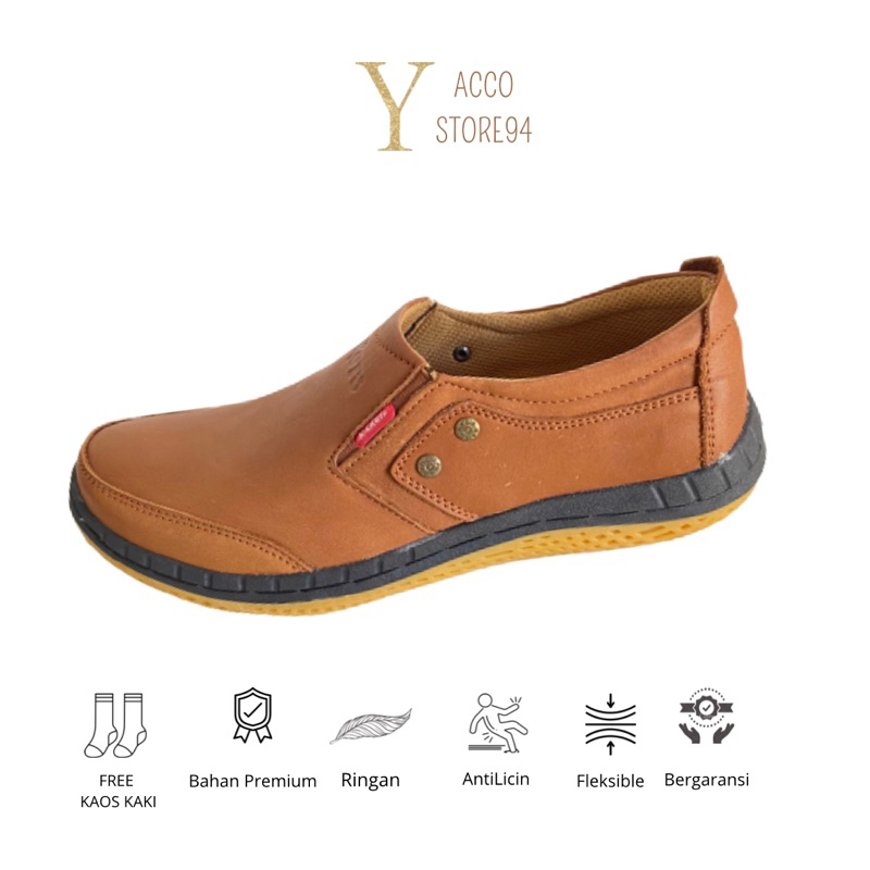 Sepatu Casual Pria Kulit Sepatu Slip On Kulit Pria Sepatu Kerja