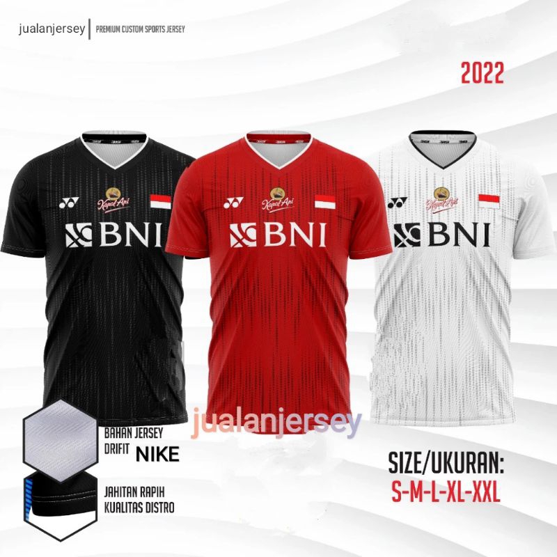 Jersey Badminton Indonesia Denmark Open 2023 Premium Free custom suka2