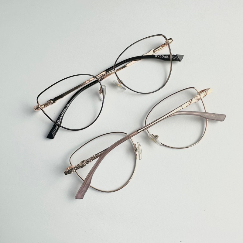 FRAME KACAMATA CAT EYE BVLGARI BAHAN BESI
