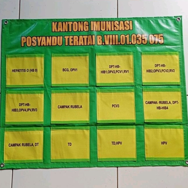

Kantong imunisasi Ukuran 75x60 cm