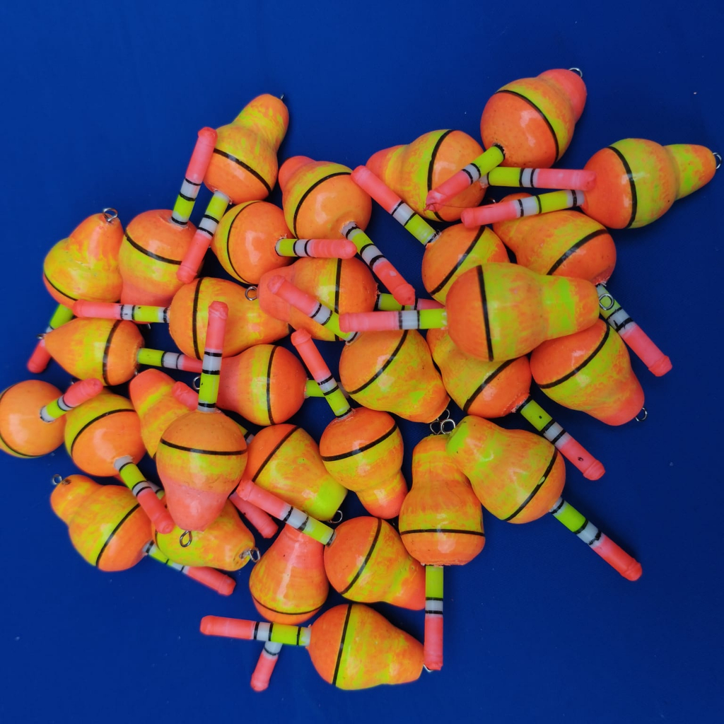 pelampung pancing starlet bahan kayu panjang 4cm (orange)