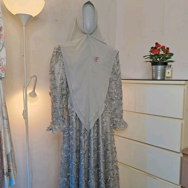 Gamis Brukat Syar'i Set Khimar Premium Series2 brand ternama