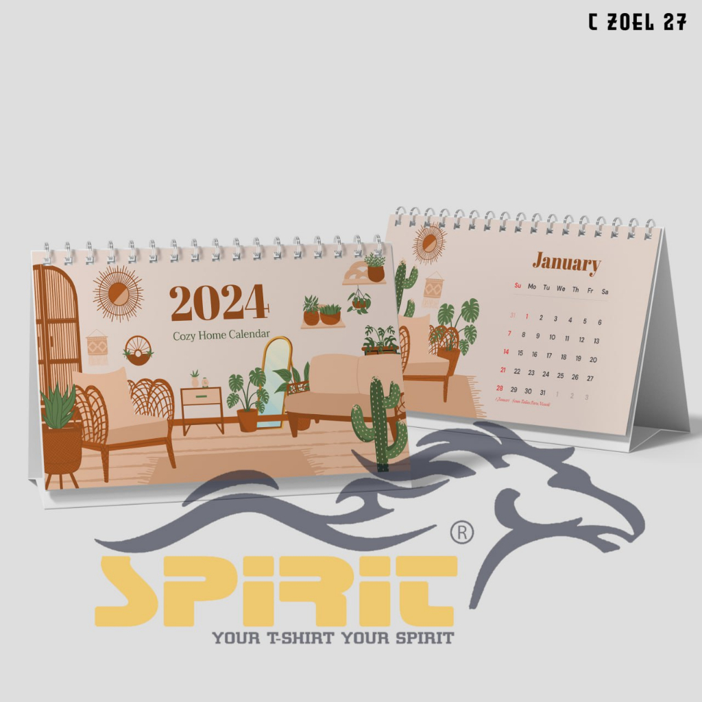 

Kalender Aesthetic 2024 Kalender Meja Mini Motif Kalender Duduk hiasan estetik kamar
