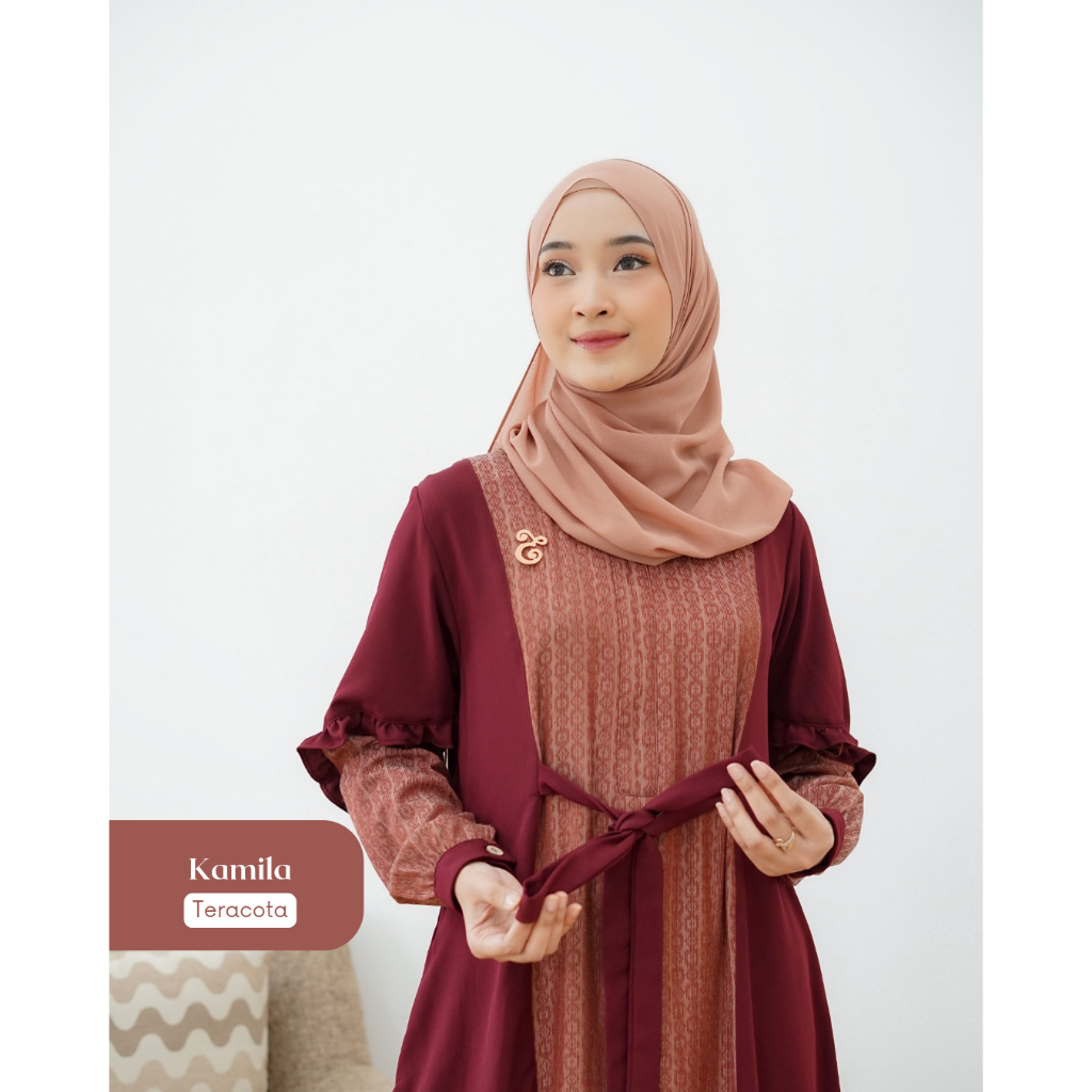 Elhurriyah Gamis KAMILA Dress Kondangan Baju Sarimbit