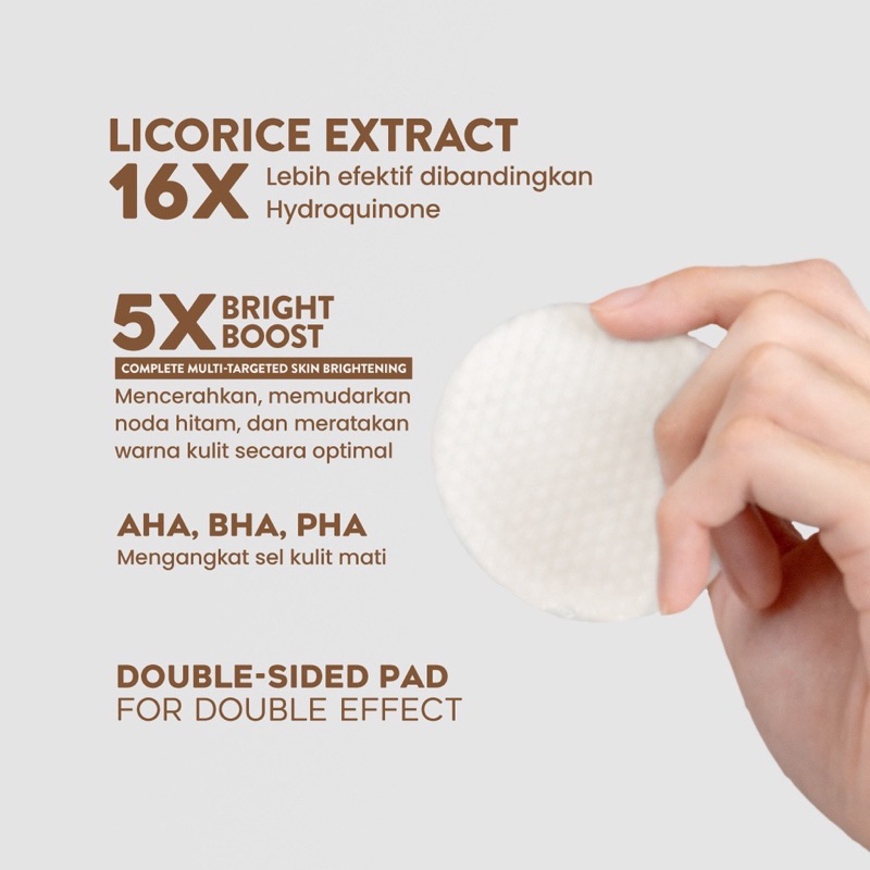 NPURE Licorice Pad Jar brightening N’pure npure light up exfoliating PAD CLEAR clearpad licorice kapas wajah