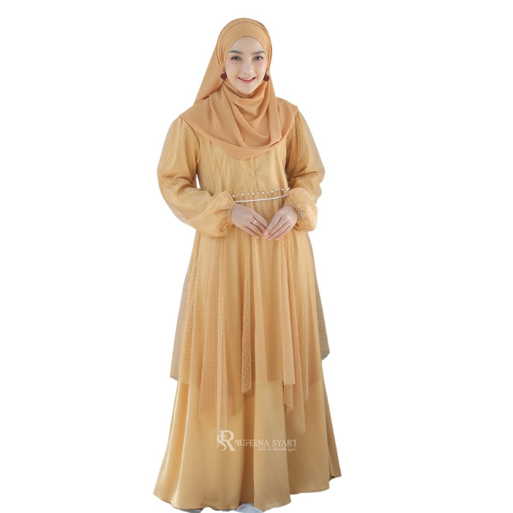 Terbaru Grizelle Dress Kondangan Kekinian Baju Couple Bridesmaid Pakaian Muslim Wanita Lebaran Bruka