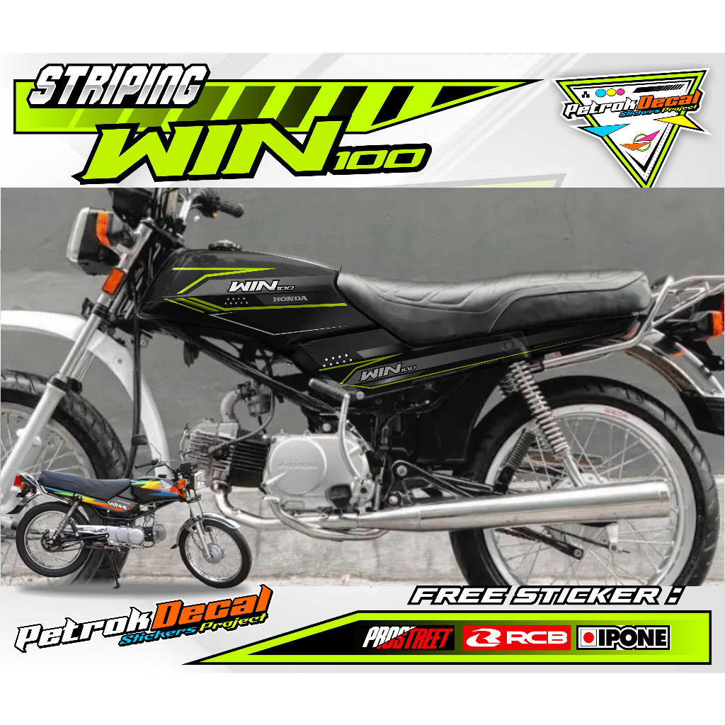 STRIPING VARIASI HONDA WIN 100 / STICKER LIST VARIASI MOTOR HONDA WIN 100