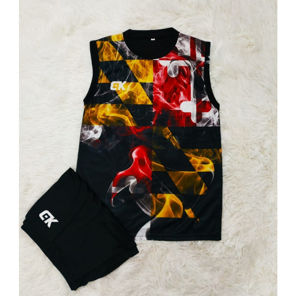 SINGLET OLAHRAGA SLT TR 007 BAJU OLAHRAGA FULL PRINTING JERSEY FUTSAL BAJU VOLI KAOS LARI BAJU BULUT