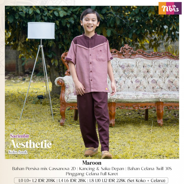 NIBRAS SALE 50% KOKO ANAK SET CELANA BAHAN KATUN