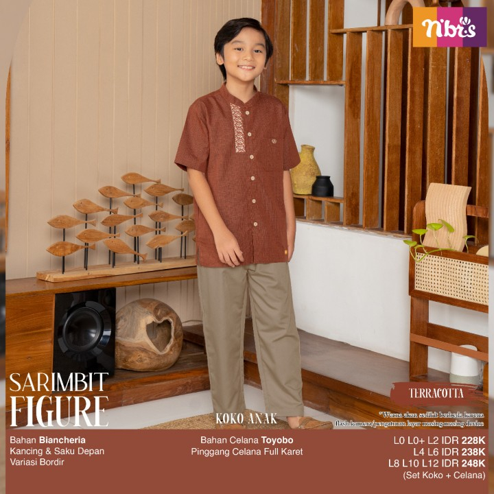 NIBRAS SALE 50% KOKO ANAK SET CELANA BAHAN KATUN