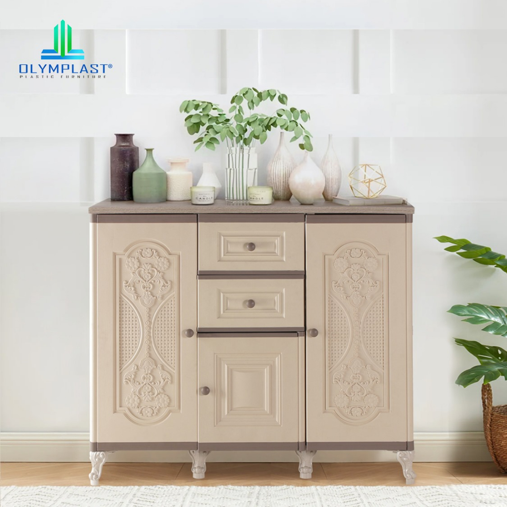 Rak TV Lemari Hias Plastik Olymplast OTC Credenza