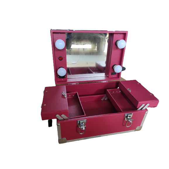 Beautycase 40cm 4 lampu 4 laci - Koper rias pengantin - kotak makeup - box rias - koper lampu