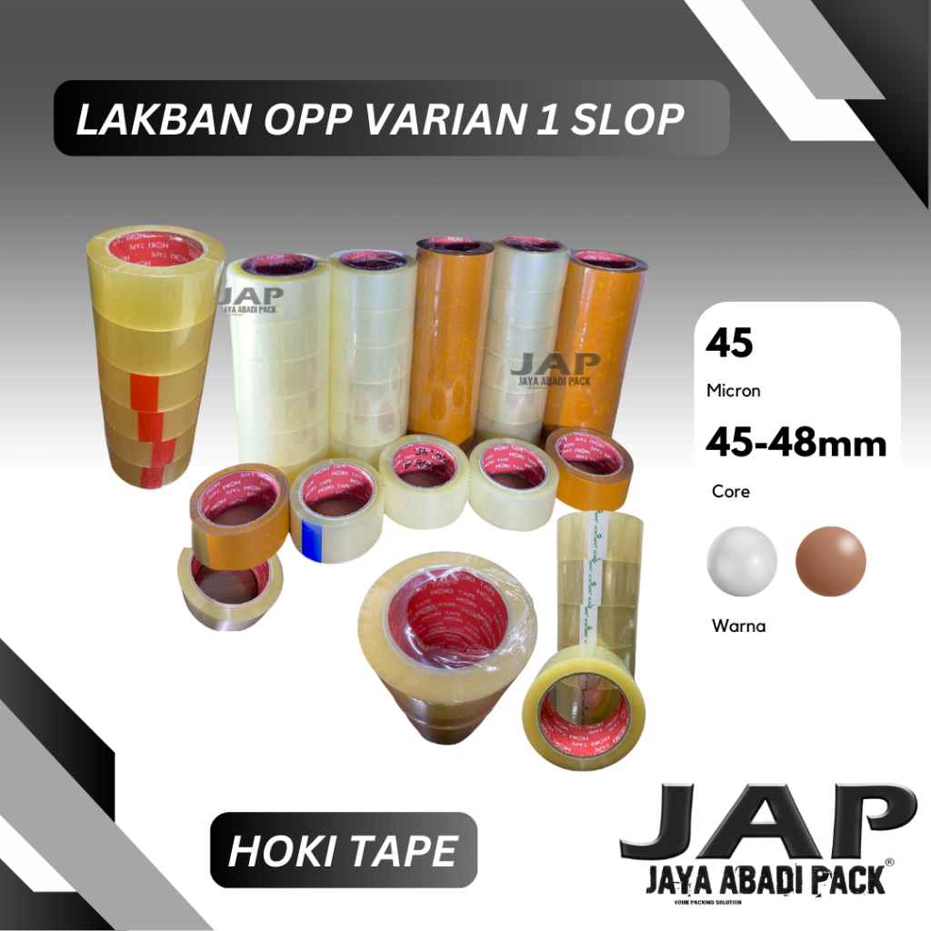 

PAKET MURAH LAKBAN OPP 1 SLOP BENING-COKLAT 45MM-48MM - 45 MICRON 1 SLOP ( 6 ROLL LAKBAN )