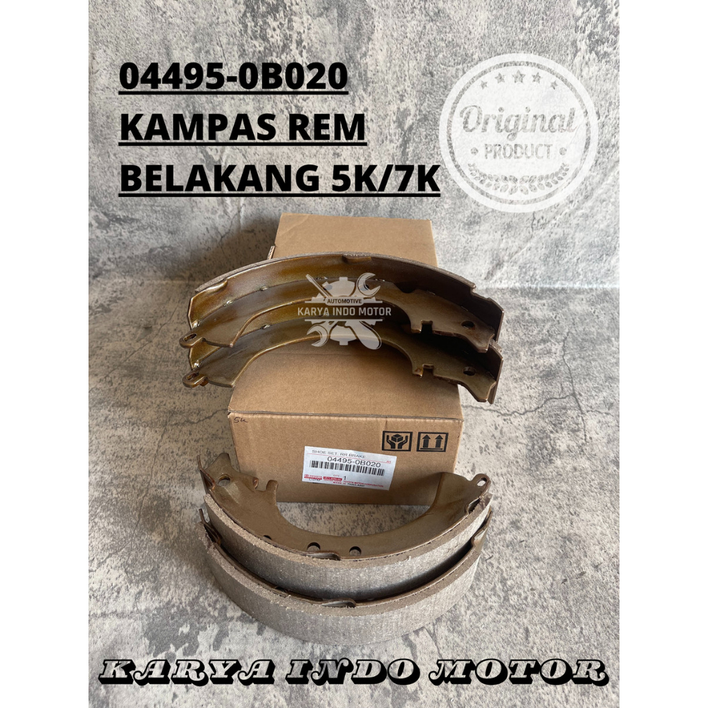 Brake Shoe Kampas Rem Belakang 5K/7K 04495-0B020