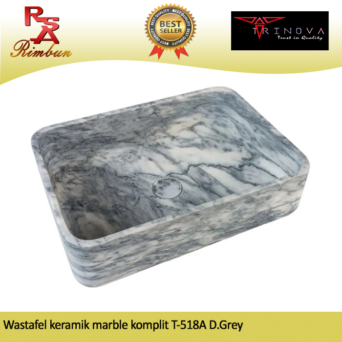 Wastafel Persegi Panjang Cuci Tangan marmer art keramik basin komplit