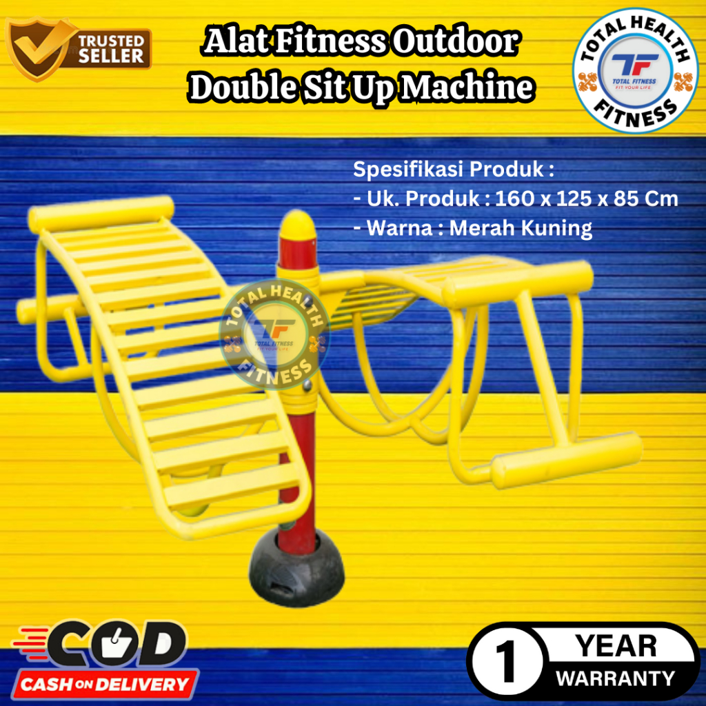 Alat Fitness Outdoor Double Sit Up Machine Total Fitness - Alat Olahraga Out Door - Alat Gym Fitness Taman - Alat Olahraga Outdoor
