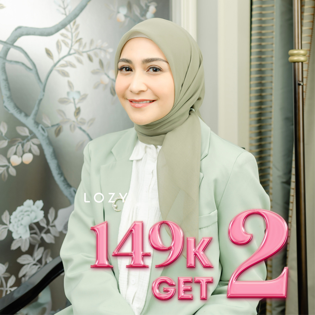 Foto Lozy Hijab - 149K Get 2 Kirana Paris Plain Japan (Hijab Segiempat Paris Japan Premium)